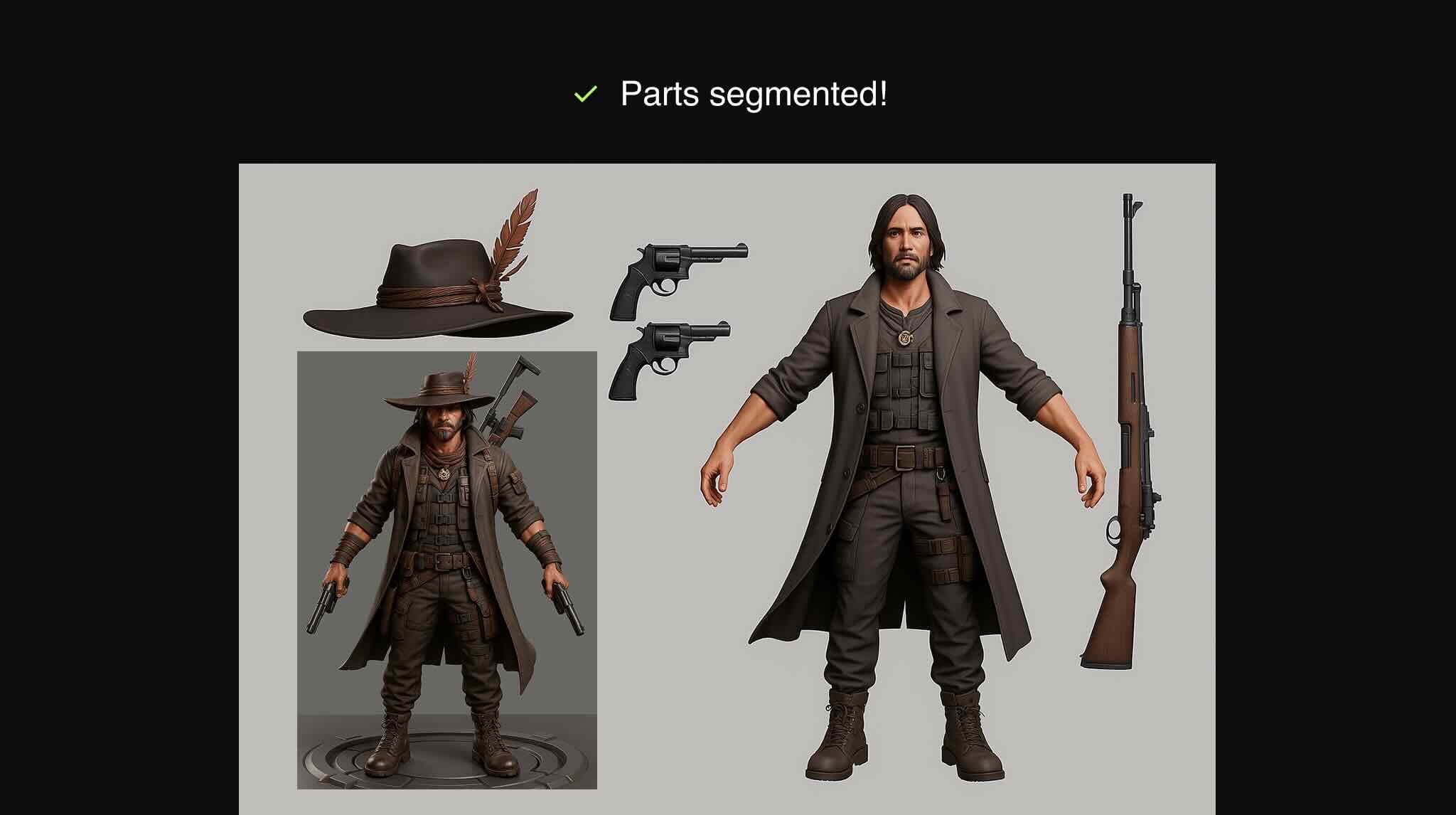 Example of segmenting complex concepts for better 3D models